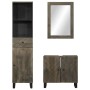 Conjunto de muebles de baño 3 piezas madera maciza mango negro de , Muebles de baño - Ref: Foro24-3310001, Precio: 251,47 €, ...