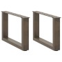 Patas de mesa centro forma U 2uds acero natural 50x(30-31) cm de , Patas para mesas - Ref: Foro24-4013139, Precio: 53,09 €, D...