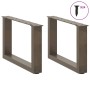 Patas de mesa centro forma U 2uds acero natural 50x(30-31) cm de , Patas para mesas - Ref: Foro24-4013139, Precio: 53,09 €, D...