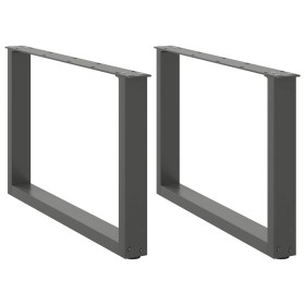 Patas para mesa de centro en forma de U 2 uds antracita acero de , Patas para mesas - Ref: Foro24-4013166, Precio: 72,22 €, D...