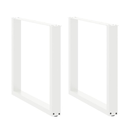 Patas para mesa de comedor en forma de U 2 uds acero blanco de , Patas para mesas - Ref: Foro24-4013193, Precio: 97,04 €, Des...