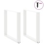 Patas para mesa de comedor en forma de U 2 uds acero blanco de , Patas para mesas - Ref: Foro24-4013193, Precio: 97,04 €, Des...
