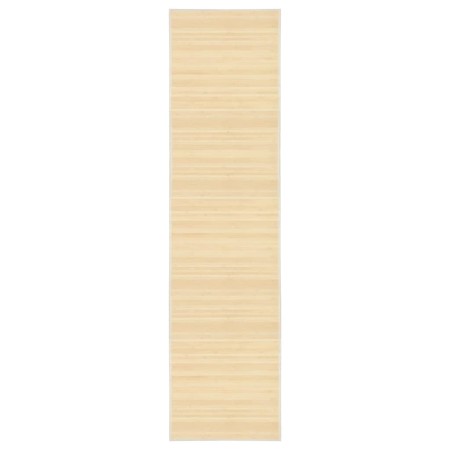 Alfombra de bambú color natural 80x300 cm en Alfombras | Comprar online en Foru.es