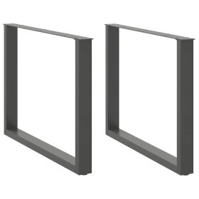 Patas para mesa comedor forma U 2uds antracita 100x(72-73) cm de , Patas para mesas - Ref: Foro24-4013198, Precio: 113,93 €, ...