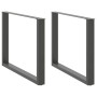 Patas para mesa comedor forma U 2uds antracita 100x(72-73) cm de , Patas para mesas - Ref: Foro24-4013198, Precio: 113,93 €, ...