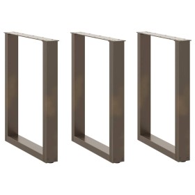 Patas mesa centro forma U 3uds acero natural 70x(72-73)cm acero de , Patas para mesas - Ref: Foro24-4013203, Precio: 117,61 €...