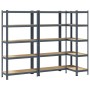 Estante almacenaje 5 niveles 3 uds acero y madera contrachapada de , Estanterías industriales - Ref: Foro24-3307594, Precio: ...