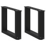 Patas de mesa de centro forma U 2uds acero negro 40x(30-31) cm de , Patas para mesas - Ref: Foro24-4013132, Precio: 63,75 €, ...