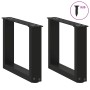Patas de mesa de centro forma U 2uds acero negro 40x(30-31) cm de , Patas para mesas - Ref: Foro24-4013132, Precio: 63,75 €, ...