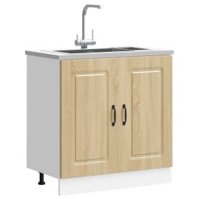 Mueble bajo para fregadero Kalmar roble sonoma 80x46x81,5 cm de , Armarios de cocina - Ref: Foro24-853450, Precio: 72,61 €, D...