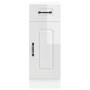 Mueble bajo cocina Kalmar madera ingeniería blanca alto brillo de , Armarios de cocina - Ref: Foro24-853459, Precio: 71,28 €,...