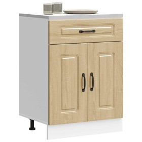Mueble bajo de cocina Kalmar madera ingeniería de roble sonoma de , Armarios de cocina - Ref: Foro24-853490, Precio: 84,86 €,...