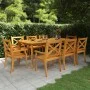 Juego de comedor de jardín 9 piezas madera maciza de acacia de vidaXL, Conjuntos de jardín - Ref: Foro24-3058006, Precio: 884...