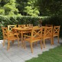 Juego de comedor de jardín 9 piezas madera maciza de acacia de vidaXL, Conjuntos de jardín - Ref: Foro24-3058006, Precio: 896...