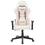 Silla de gaming de cuero sintético blanco y rosa de vidaXL, Sillones para videojuegos - Ref: Foro24-20534, Precio: 172,06 €, ...