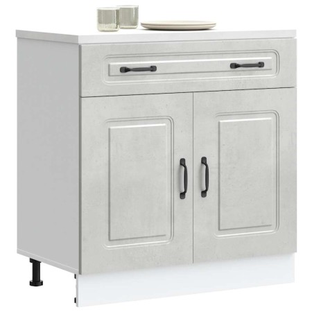 Mueble bajo de cocina Kalmar madera de ingeniería gris hormigón de , Armarios de cocina - Ref: Foro24-853501, Precio: 96,63 €...
