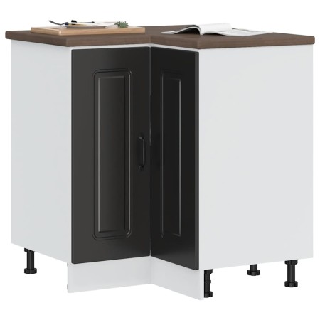 Mueble bajo esquinero de cocina Kalmar madera ingeniería negra de , Armarios de cocina - Ref: Foro24-853508, Precio: 108,48 €...