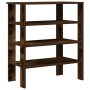 Zapatero madera contrachapada roble ahumado 61x32x70 cm de , Zapateros y organizadores de calzado - Ref: Foro24-859846, Preci...