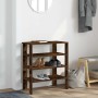 Zapatero madera contrachapada roble ahumado 61x32x70 cm de , Zapateros y organizadores de calzado - Ref: Foro24-859846, Preci...