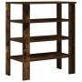 Zapatero madera contrachapada roble ahumado 61x32x70 cm de , Zapateros y organizadores de calzado - Ref: Foro24-859846, Preci...