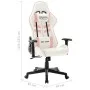 Silla de gaming de cuero sintético blanco y rosa de vidaXL, Sillones para videojuegos - Ref: Foro24-20534, Precio: 172,06 €, ...
