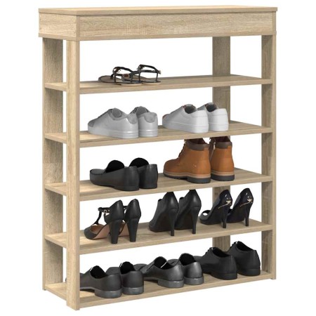 Mueble zapatero madera de ingeniería roble sonoma 80x30x98 cm de , Zapateros y organizadores de calzado - Ref: Foro24-859934,...
