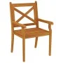 Juego de comedor de jardín 9 piezas madera maciza de acacia de vidaXL, Conjuntos de jardín - Ref: Foro24-3058006, Precio: 884...