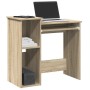 Escritorio con estantes contrachapada color roble 84x40x78 cm de , Escritorios - Ref: Foro24-860447, Precio: 77,92 €, Descuen...