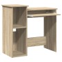 Escritorio con estantes contrachapada color roble 84x40x78 cm de , Escritorios - Ref: Foro24-860447, Precio: 77,92 €, Descuen...