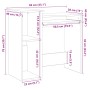 Escritorio con estantes contrachapada color roble 84x40x78 cm de , Escritorios - Ref: Foro24-860447, Precio: 77,92 €, Descuen...