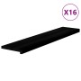 Peldaños de escalera 16 uds madera maciza roble marrón oscuro de , Alfombrillas para escalones - Ref: Foro24-3283054, Precio:...