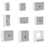 Mueble cocina Porto gris hormigón 14 pzas madera contrachapada de , Armarios de cocina - Ref: Foro24-3314995, Precio: 1,00 €,...