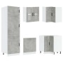 Mueble cocina Porto gris hormigón 14 pzas madera contrachapada de , Armarios de cocina - Ref: Foro24-3314995, Precio: 1,00 €,...