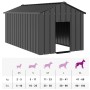 Caseta para perros con techo acero galvanizado 114x202x101 cm de , Casetas para perros - Ref: Foro24-4100921, Precio: 203,53 ...