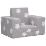 Sofá cama infantil felpa suave gris claro con estrellas de , Mobiliario para bebés y niños pequeños - Ref: Foro24-4104784, Pr...