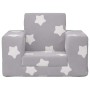 Sofá cama infantil felpa suave gris claro con estrellas de , Mobiliario para bebés y niños pequeños - Ref: Foro24-4104784, Pr...