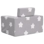 Sofá cama infantil felpa suave gris claro con estrellas de , Mobiliario para bebés y niños pequeños - Ref: Foro24-4104784, Pr...
