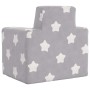 Sofá para niños felpa suave gris claro con estrellas de , Mobiliario para bebés y niños pequeños - Ref: Foro24-4104790, Preci...