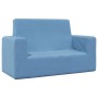 Sofá para niños de 2 plazas de felpa suave azul de , Mobiliario para bebés y niños pequeños - Ref: Foro24-4104800, Precio: 47...