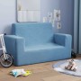 Sofá para niños de 2 plazas de felpa suave azul de , Mobiliario para bebés y niños pequeños - Ref: Foro24-4104800, Precio: 47...