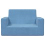 Sofá para niños de 2 plazas de felpa suave azul de , Mobiliario para bebés y niños pequeños - Ref: Foro24-4104800, Precio: 47...