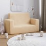 Sofá para niños de 2 plazas de felpa suave color crema de , Mobiliario para bebés y niños pequeños - Ref: Foro24-4104799, Pre...