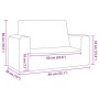 Sofá para niños de 2 plazas de felpa suave color crema de , Mobiliario para bebés y niños pequeños - Ref: Foro24-4104799, Pre...