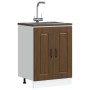 Mueble bajo para fregadero Kalmar roble marrón 60x46x81,5 cm de , Armarios de cocina - Ref: Foro24-853444, Precio: 80,67 €, D...