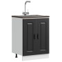 Mueble bajo para fregadero Kalmar negro 60x46x81,5 cm de , Armarios de cocina - Ref: Foro24-853438, Precio: 76,29 €, Descuent...
