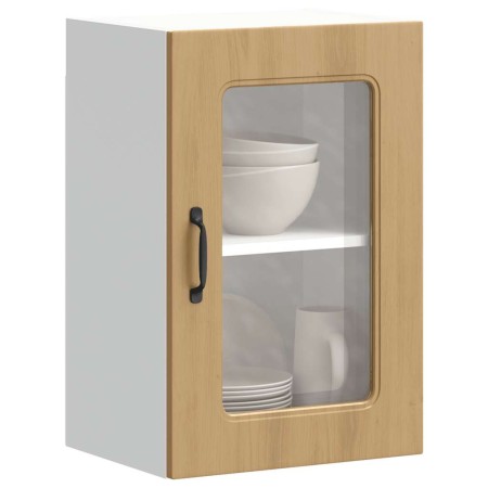 Armario pared cocina puerta de cristal Kalmar roble artesanal de , Armarios de cocina - Ref: Foro24-853536, Precio: 58,82 €, ...