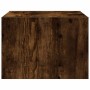 Mesita de noche de pared con luces LED roble ahumado de , Muebles TV - Ref: Foro24-860219, Precio: 54,32 €, Descuento: %