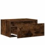 Mesita de noche de pared con luces LED roble ahumado de , Muebles TV - Ref: Foro24-860219, Precio: 54,32 €, Descuento: %