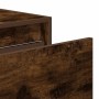 Mesita de noche de pared con luces LED roble ahumado de , Muebles TV - Ref: Foro24-860219, Precio: 54,32 €, Descuento: %