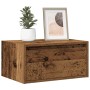 Mesita de noche de pared con luces LED madera antigua de , Muebles TV - Ref: Foro24-860225, Precio: 54,32 €, Descuento: %